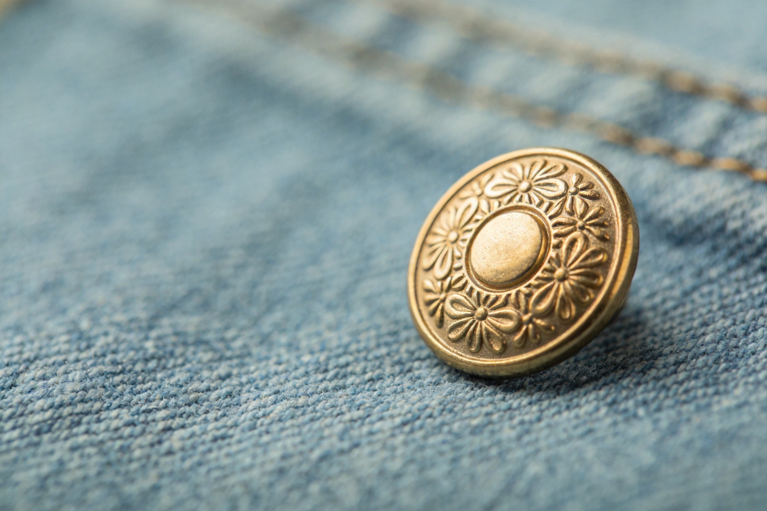 Jeans Button - Champagne Gold